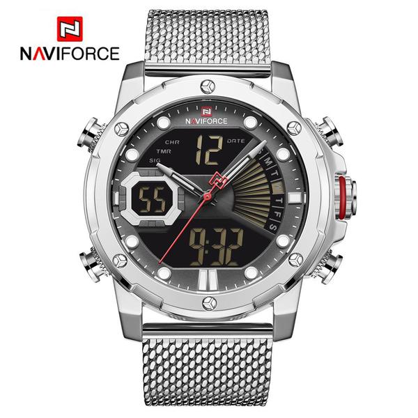 Relógio Masculino Naviforce NF9172S SBW - Aço Inox