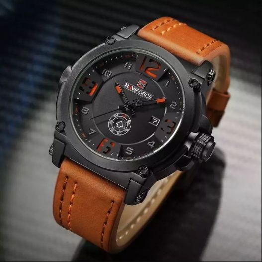 Relógio Masculino Naviforce Pulseira Couro - Navi Force