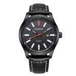 Relógio Masculino Ochstin Casual Luxo Pulseira Couro Preto