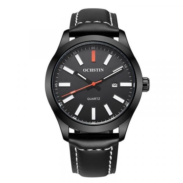 Relógio Masculino Ochstin Quartz Casual Luxo Pulseira Couro