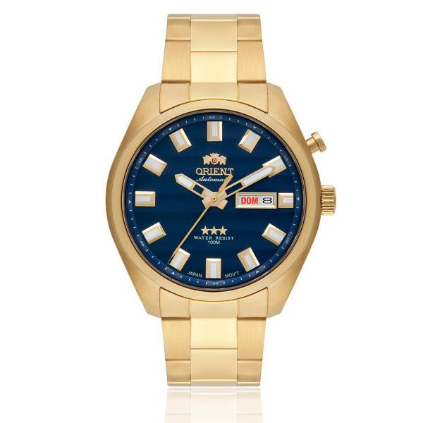 Relógio Masculino Orient Automatic 469GP076 D1KX Dourado Fundo Azul
