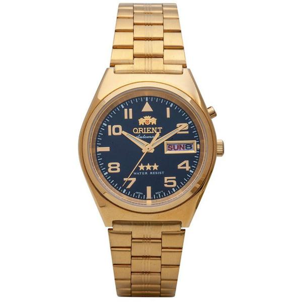 Relogio Masculino Orient Automatico Banhado Ouro 469GP083-D2KX