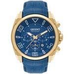 Relógio Masculino Orient MGSCC004 D2DX Analógico Cronógrafo Azul/Dourado