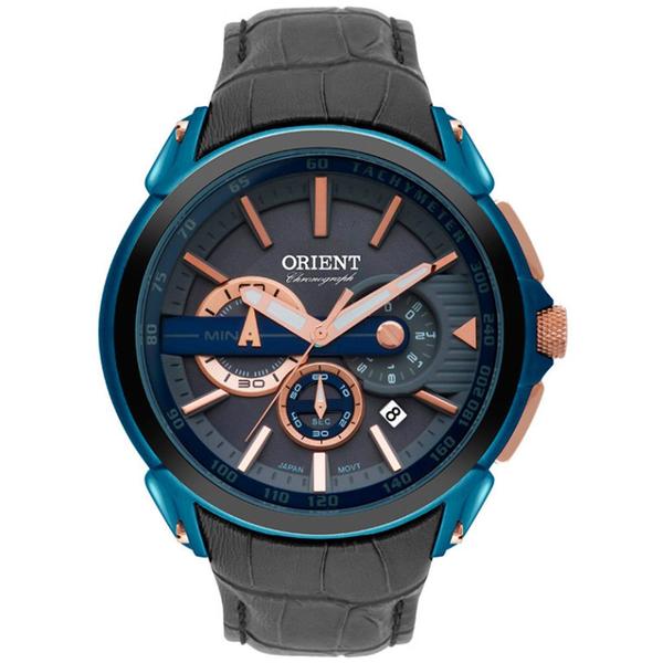 Relogio Masculino Orient Mtscc028 G1gx Couro Azul