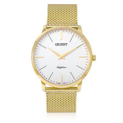Relógio Masculino Orient Sapphire Analógico MGSSS004 S1KX Dourado Esteira