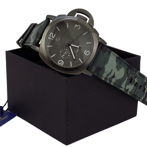 Relógio Masculino Orizom Camuflado Verde Escuro + Caixa