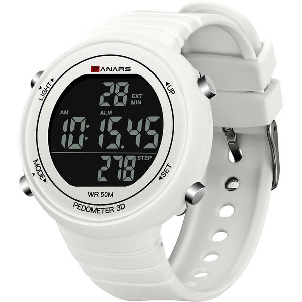 Relógio Masculino Panars 8201 Digital a Prova D'água Branco