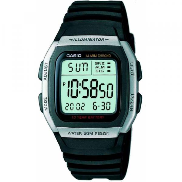 Relogio Masculino Prata e Preto Casio Quadrado Digital