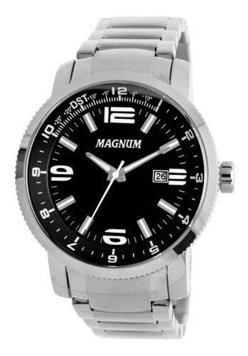 Relógio Masculino Prata Prateado Magnum Ma33095t Original