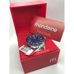 Relógio Masculino Prateado com fundo Azul Mondaine 78759G0MVNA1