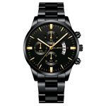 Relógio Masculino Preto Black Motion Design Quartz Metal