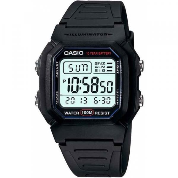 Relogio Masculino Preto Casio Digital Quadrado Resina + NF