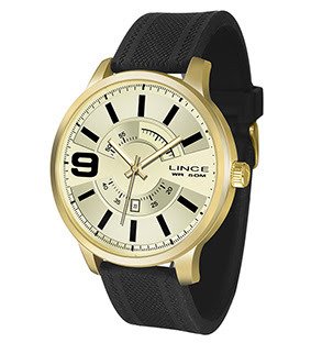 Relógio Masculino Preto/dourado Lince Mrph055S C2Px