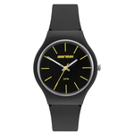 Relogio Masculino Preto e Amarelo Mormaii Pulseira Silicone