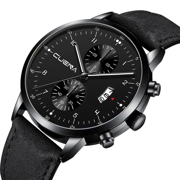 Relógio Masculino Preto Pressarium Design Quartz - Cuena