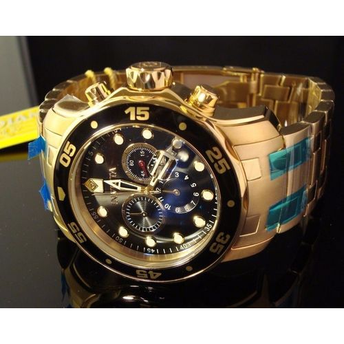 Relogio Masculino Pro Diver Dourado Preto (0072)