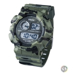 Relogio masculino prova dagua xinjia verde camuflado militar tatico digital promocao cronometro alarme 890m