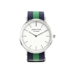 Relógio Masculino Pulseira NATO Nylon Azul e Verde - James Cook - Modelo Heritage Manchester