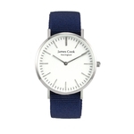 Relógio Masculino Pulseira NATO Nylon Azul - James Cook - Modelo Heritage Waterbury