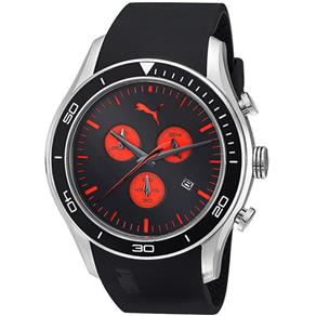 Relógio Masculino Puma Ride Chrono XL Silver Black - 96139G0PMNU1