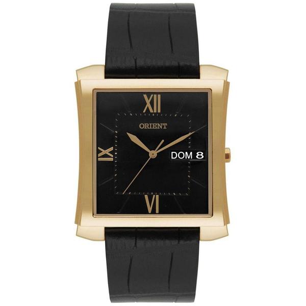 Relogio Masculino Quadrado Orient Pulseira de Couro Preto