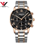 Relógio masculino relógio de pulso de quartzo homens 2339 pulseira de aço inoxidável completa ouro top sports watch