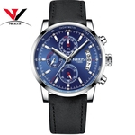 Relógio Masculino Relógio de Quartzo NIBOSI Sports Watch Men Pulseira de Couro Impermeável