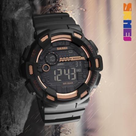 Relógio Masculino S - Shock Digital a Prova D Agua Dourado - Skmel