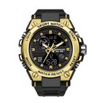 Relogio masculino sanda 739 dourado esportivo original