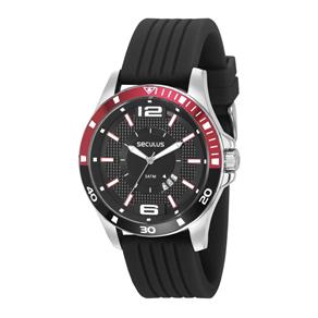 Relógio Masculino Seculus 28932G0SVNI1 48mm Silicone Preto