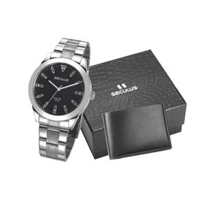 Relógio Masculino Seculus com Carteira - 28980G0SVNA1K1