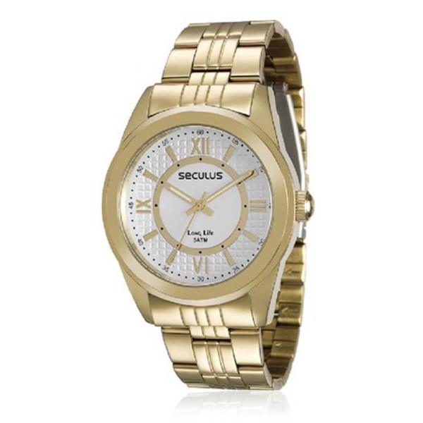 Relógio Masculino Seculus Long Life 28544LPSVDA1 Dourado