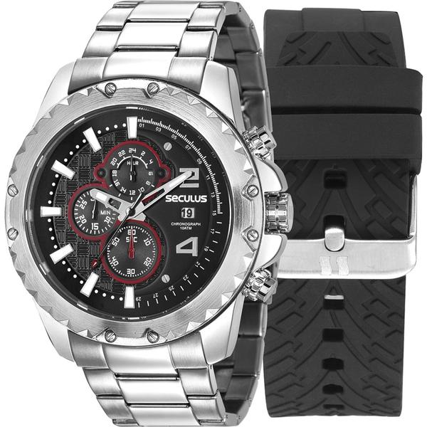 Relógio Masculino Seculus Troca Pulseira 20604g0svns1