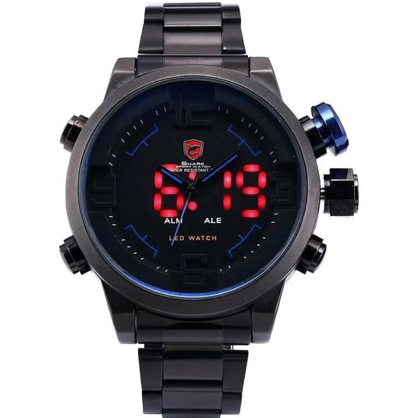 Relógio Masculino Shark AnaDigi DS011S - Preto e Azul