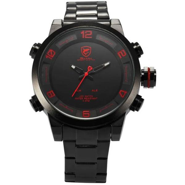 Relógio Masculino Shark AnaDigi DS025S - Preto e Vermelho