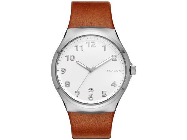 Relógio Masculino Skagen Analógico Prata e Marrom - Sunby SKW6269/0BN