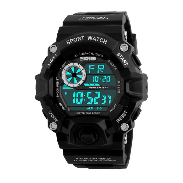 Relógio Masculino Skmei 1019 Esportivo Militar Digital Preto