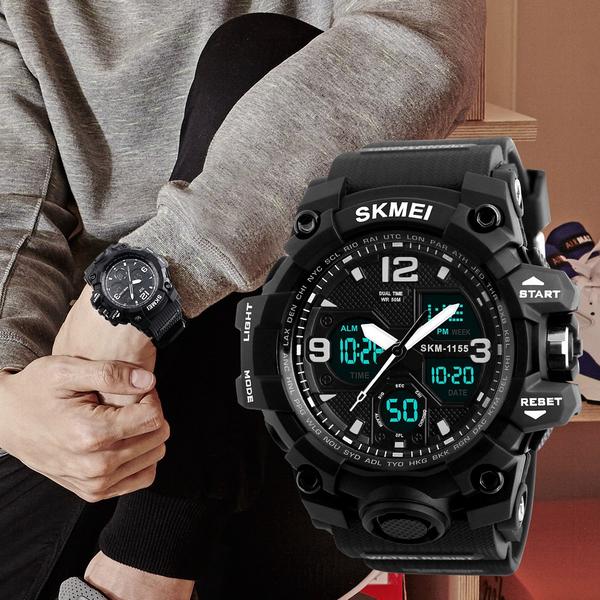 Relogio Masculino Skmei 1155 Preto Esportivo Anadigi