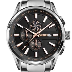 Relógio Masculino Skmei 9175 Analógico Funcional Aço Inox Nf