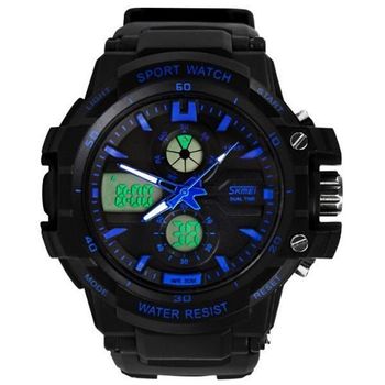 Relógio Masculino Skmei Anadigi 0990 - Preto - Azul