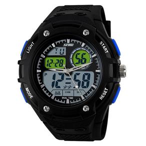 Relógio Masculino Skmei Anadigi Esporte Azul Ad1018
