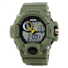 Relógio Masculino Skmei Anadigi Esporte Verde Dg1053