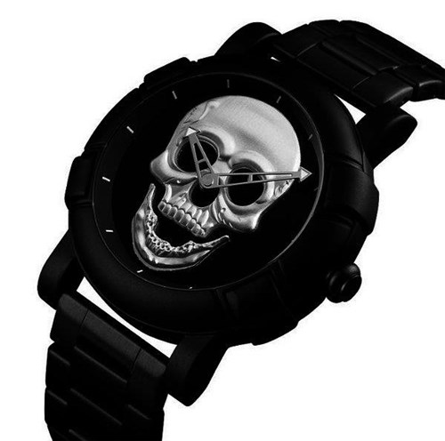 Relógio Masculino Skmei Skull (Prata)