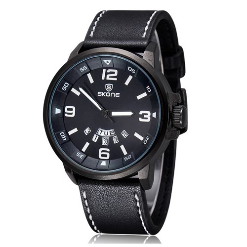 Relógio Masculino Skone Analógico CasualL 9345AG Preto