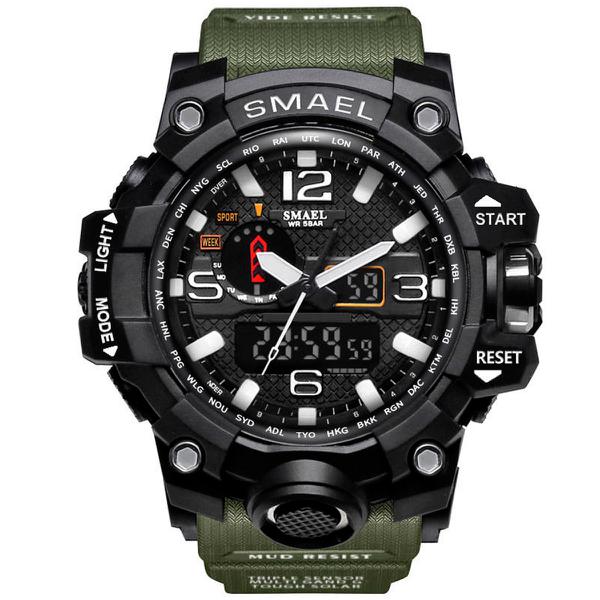 Relógio Masculino Smael 1545 G-Shock Militar - Verde