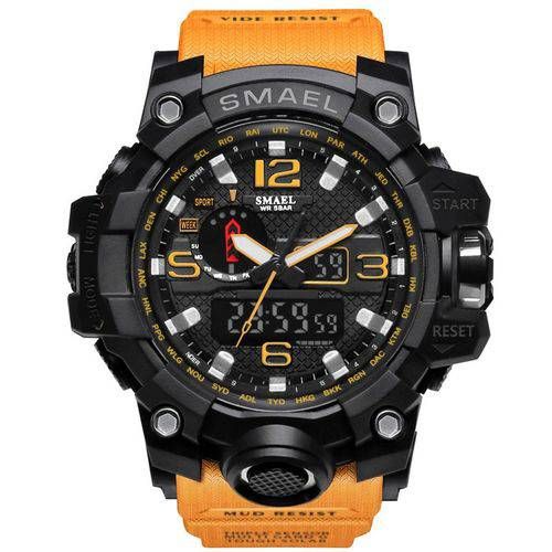 Relógio Masculino Smael G-shock Militar - Laranja