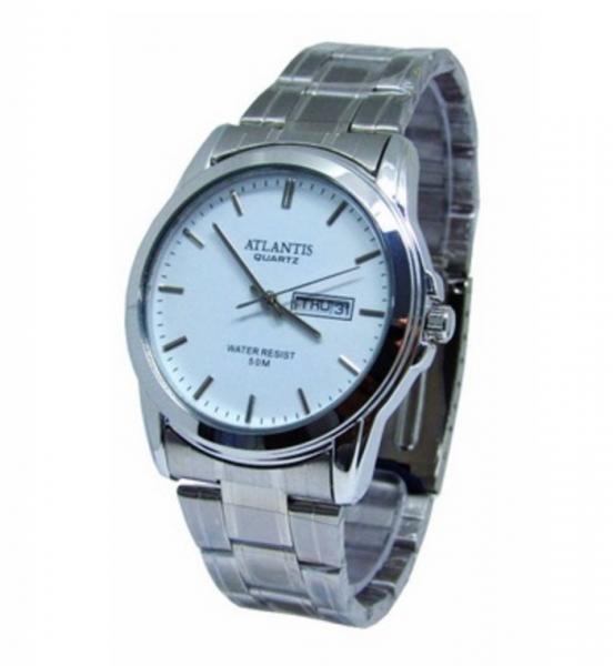 Relogio Masculino Social Prata Atlantis G6404