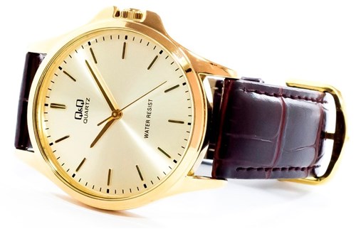 Relógio Masculino Social Quartz Dourado Marrom