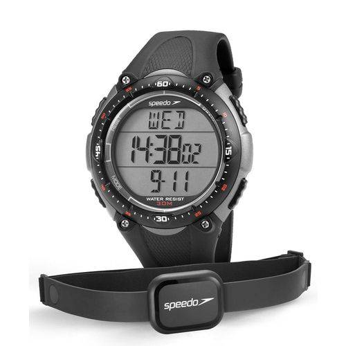 Relógio Masculino Speedo 80565G0EPNP2 Digital Preto Monitor Cardíaco