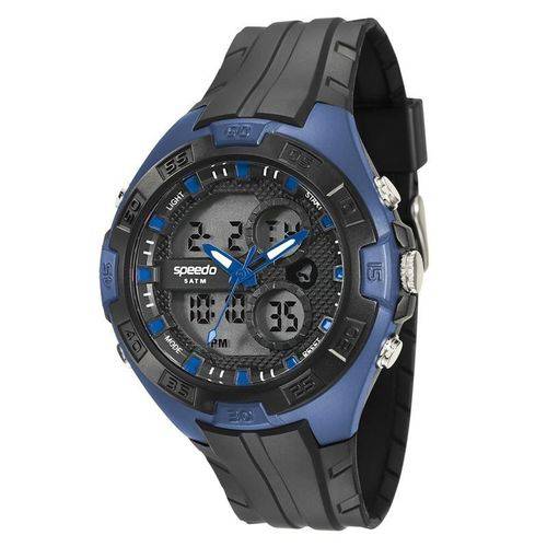 Relógio Masculino Speedo 81099g0evnp2 Anadigi Preto/azul